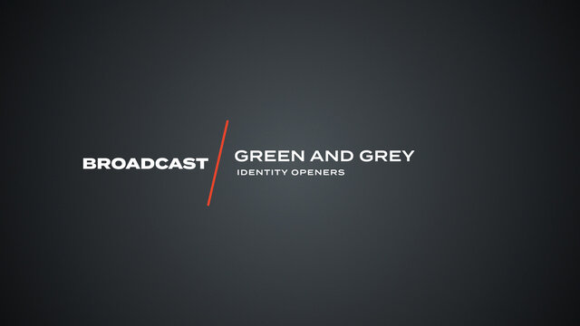 Green and Grey Stylish Broadcast Identity Openers