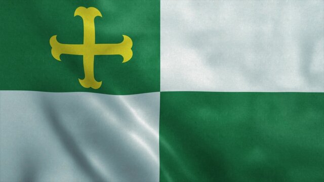 Comerio flag, city of Puerto Rico. 3d illustration