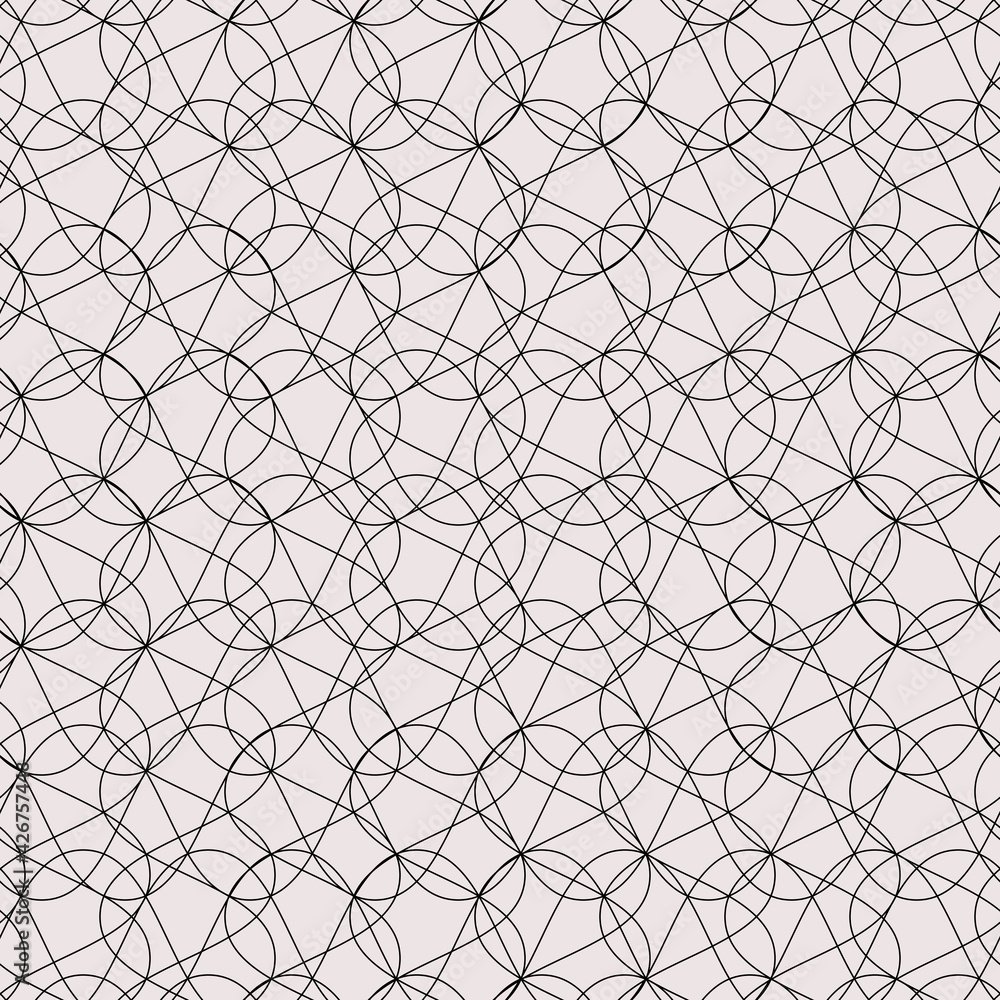 Aufkleber writhing tangles monochrome pattern in vector.
