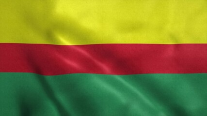 Humacao flag, city of Puerto Rico. 3d illustration