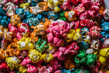 colorful sweet popcorn