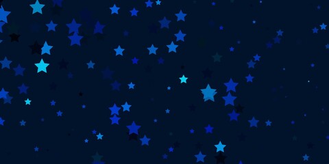 Light BLUE vector background with colorful stars.