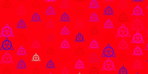 Light Pink, Yellow vector texture with religion symbols.