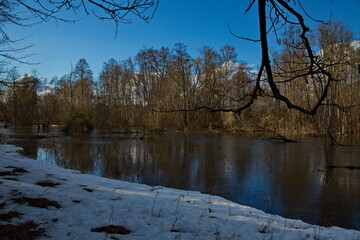The beginning of the spring flood on the Desna River.