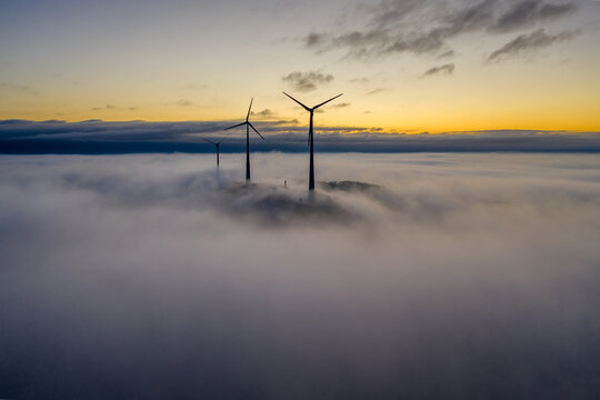 Die Winr&auml;der des piesberg im Nebel