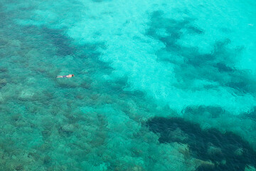 the sea of menorca and its blue sea