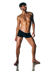 Fototapeta premium Strong handsome fitness sports man in underwear