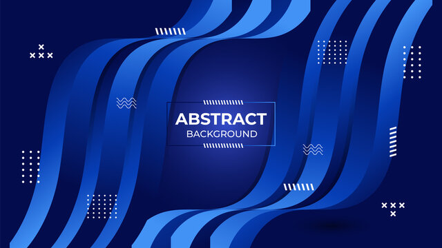 Abstract geometric background banner. Futuristic perforated technology abstract background with blue neon glowing lines. Vector abstract background. 