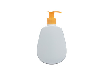 Gel or Soap bottle on a white background.