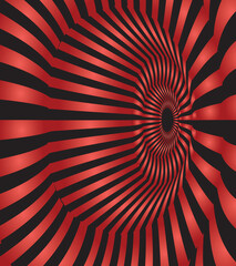 Halftone Striped Vector Spiral design element with ribbons