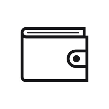  vector symbol image wallet, purse icon black on white