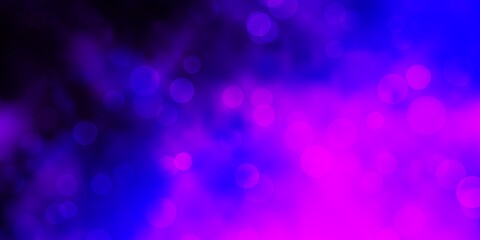 Dark Purple, Pink vector layout with circle shapes.