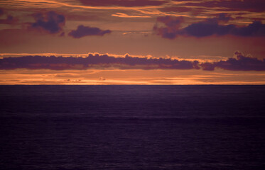 Fototapeta na wymiar Sunset with the see in Costa Rica