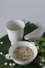 Mixed coconut milk Thai dessert