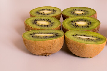 kiwi fruit in cross section