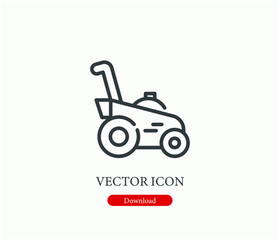 Gardening vector icon.  Editable stroke. Linear style sign for use on web design and mobile apps, logo. Symbol illustration. Pixel vector graphics - Vector