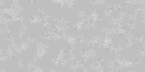 Light gray vector abstract backdrop with leaves.