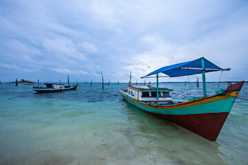 Tanjung Kelayang Beach, a beautiful tropical beach in Belitung, Bangka Belitung Province in Indonesia