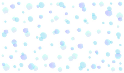 水彩水たま(クリアブルー）横長