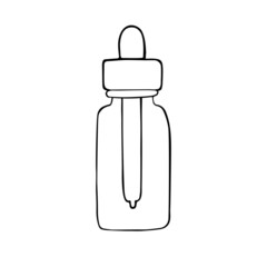 Vector hand drawn doodle sketch oil essence bottle isolated on white background