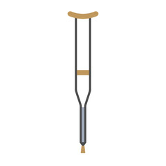 Vector flat cartoon crutch isolated on white background