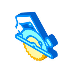 circular saw isometric icon vector. circular saw sign. isolated symbol illustration
