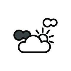 Illustration Vector graphic of partly cloudy icon