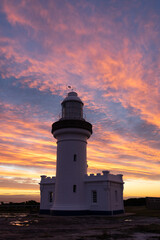 lighthouse at sunset