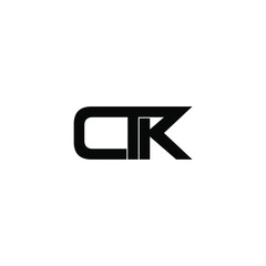 ctk letter original monogram logo design