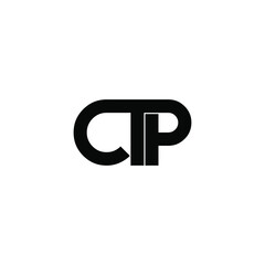 ctp letter original monogram logo design