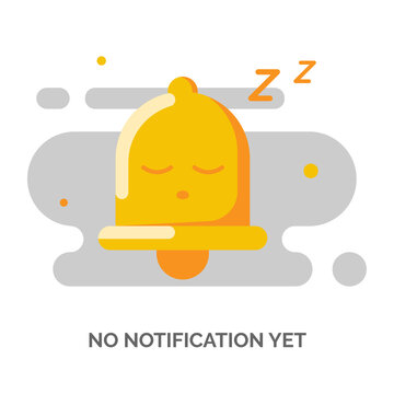 Turn Off, No Message Notification Concept Illustration Flat Design Vector Eps10. Modern Graphic Element For Landing Page, Empty State Ui, Infographic