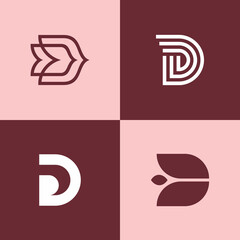 Obraz premium letter D logo with modern, feminine, and unique specifications