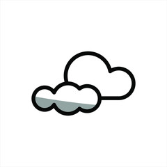 Illustration Vector graphic of  cloudy icon