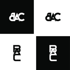 bac letter original monogram logo design