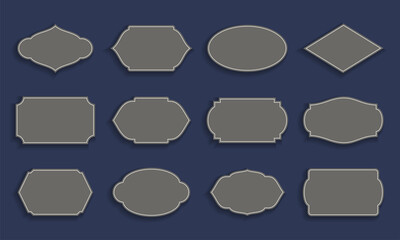 Vector set vintage labels and frame