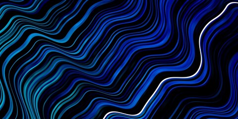 Dark BLUE vector pattern with curves.