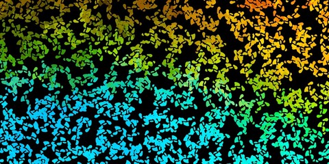 Obraz premium Dark blue, yellow vector background with random forms.