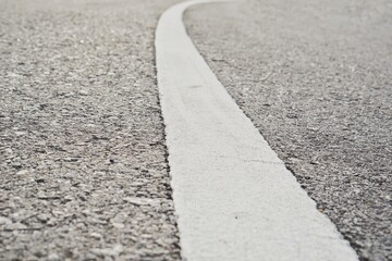 White line on the road, conceptual business path 