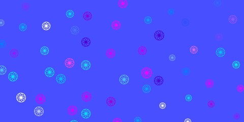 Light Pink, Blue vector template with circles.