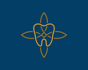 Abstract ornament with simple tooth inside