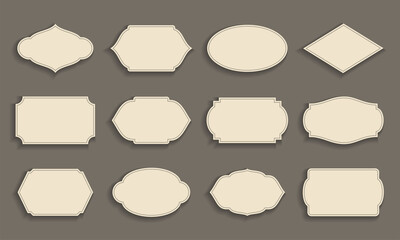 Vector set vintage labels and frame
