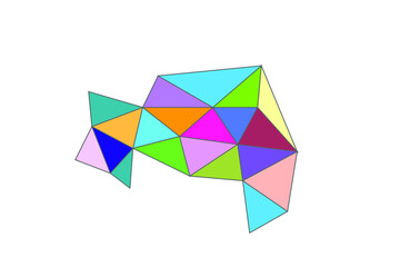 abstract color background with polygon shape 