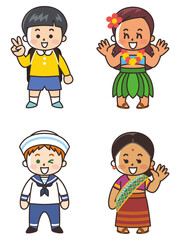 世界の子供たち　人種　国籍　平和