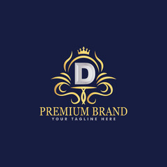 Golden luxury logo design