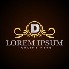 Golden luxury logo design