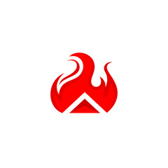 Fire Letter A logo Simple