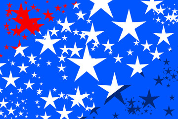 red white blue star field overlay presidential light american seal illustration