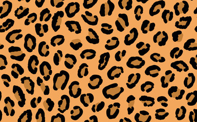 Fototapeta na wymiar Abstract modern leopard seamless pattern. Animals trendy background. Beige and black decorative vector stock illustration for print, card, postcard, fabric, textile. Modern ornament of stylized skin
