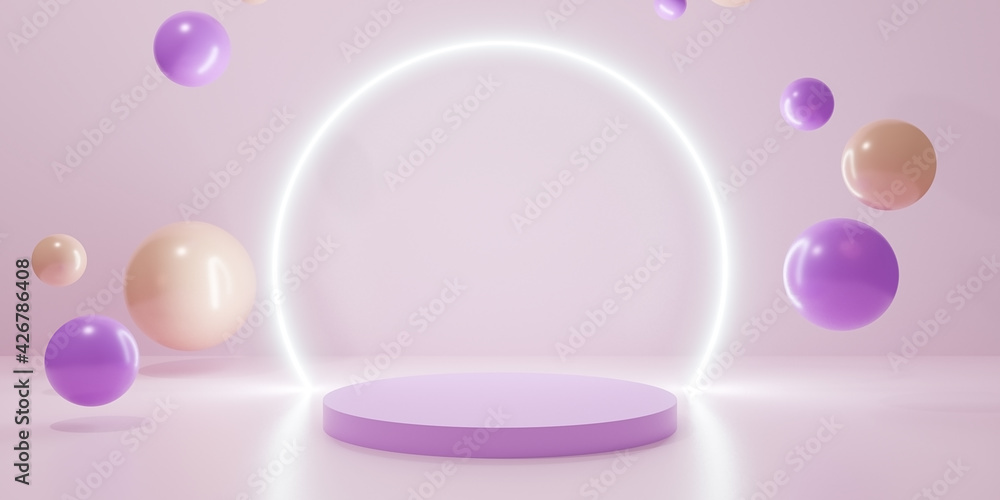 Poster 3d render platform abstract background product display showcase podium.