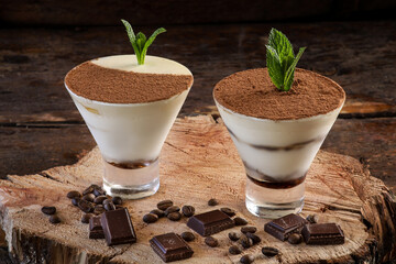 tiramisú, Postre, chocolate, café  